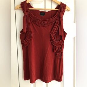 Anthropologie - Deletta tank top / sleeveless blouse in deep wine red